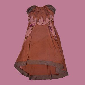Free People Dusty Rose Silk Tea dress